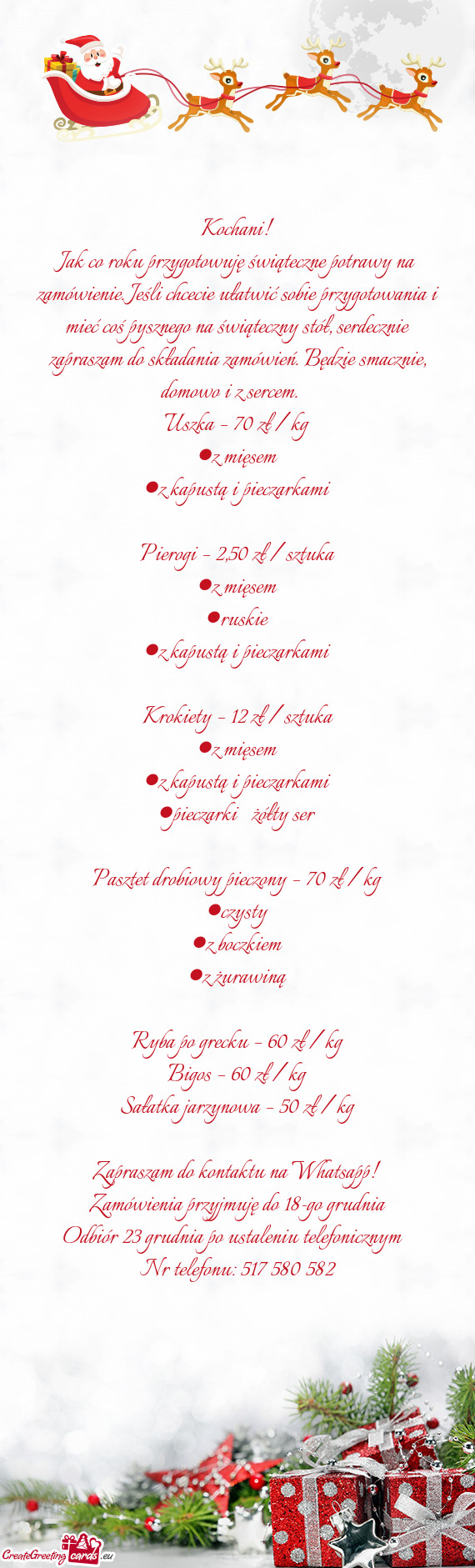 Jak co roku przygotowuję świąteczne potrawy na zamówienie. Jeśli chcecie ułatwić sobie przygo