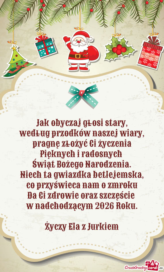 Jak obyczaj głosi stary