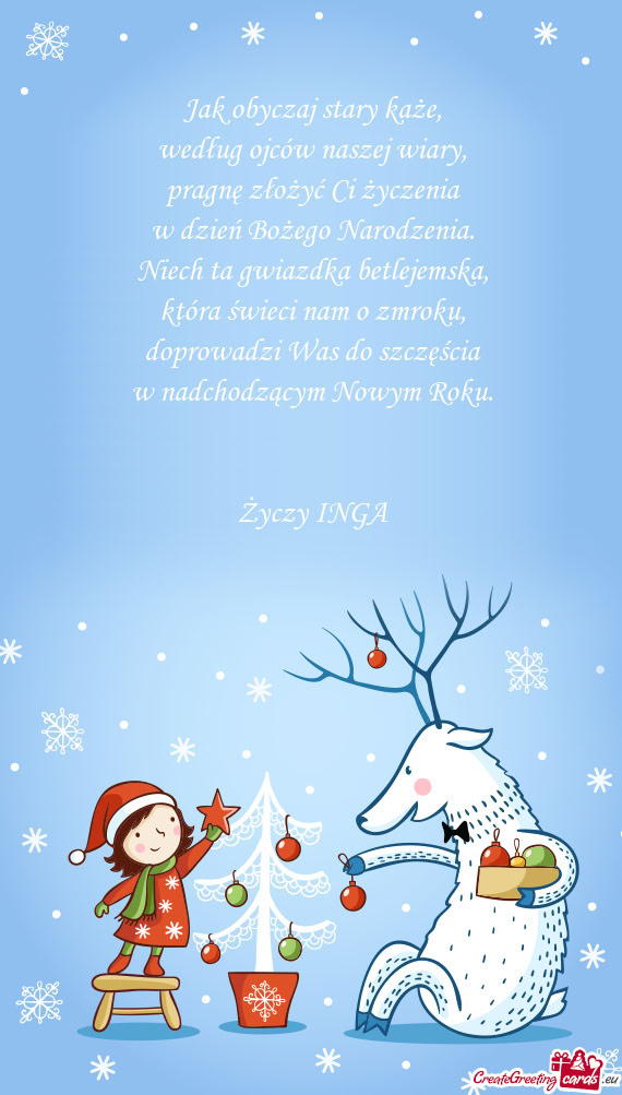 Jak obyczaj stary każe,  według ojców naszej wiary,  pragnę złożyć Ci