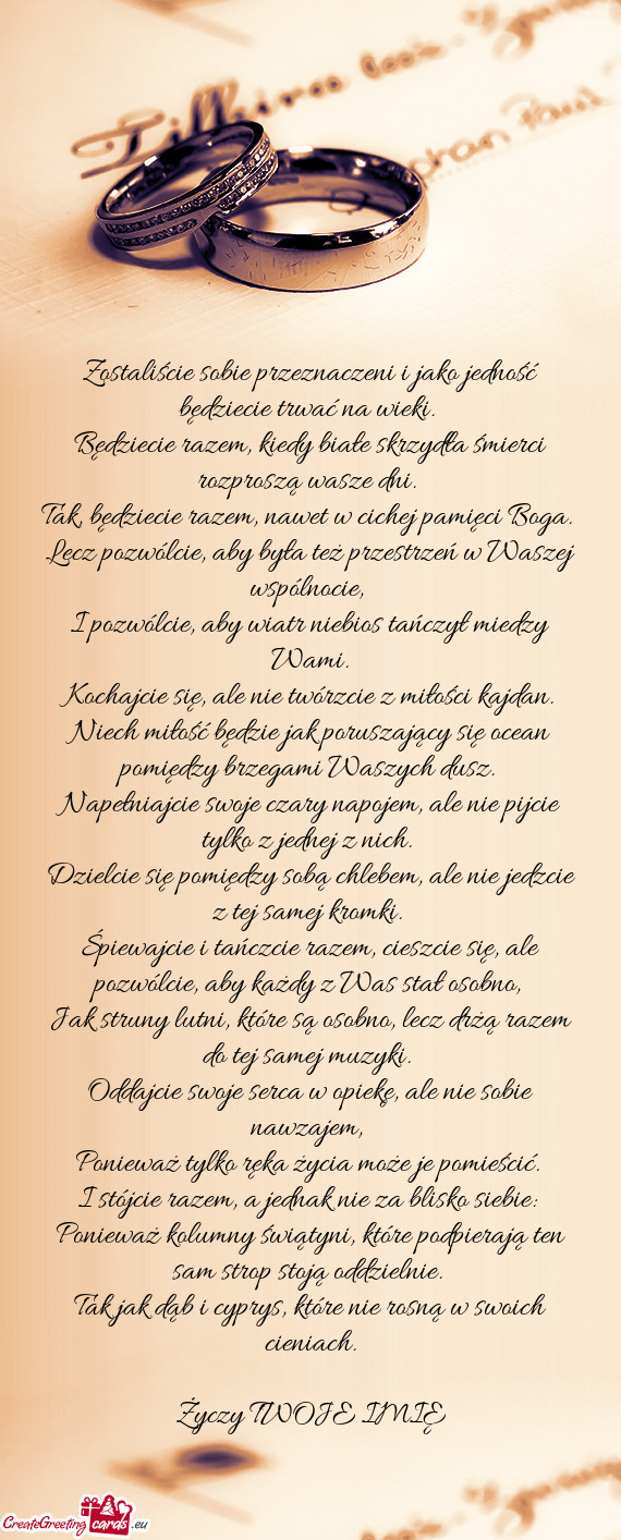 Jak struny lutni, które są osobno, lecz drżą razem do tej samej muzyki