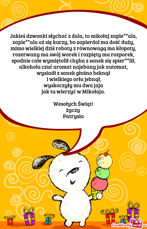 Jakieś dzwonki słychać z dala, to mikołaj zapie**ala