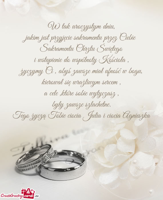 Jakim jest przyjęcie sakramentu przez Ciebie