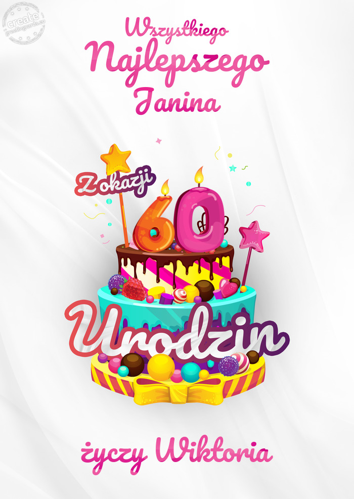 Janina, Wszystkiego najlepszego z okazji 60 urodzin Wiktoria