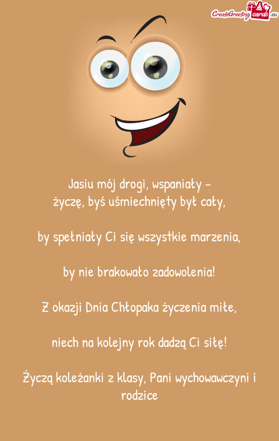 Jasiu mój drogi, wspaniały –