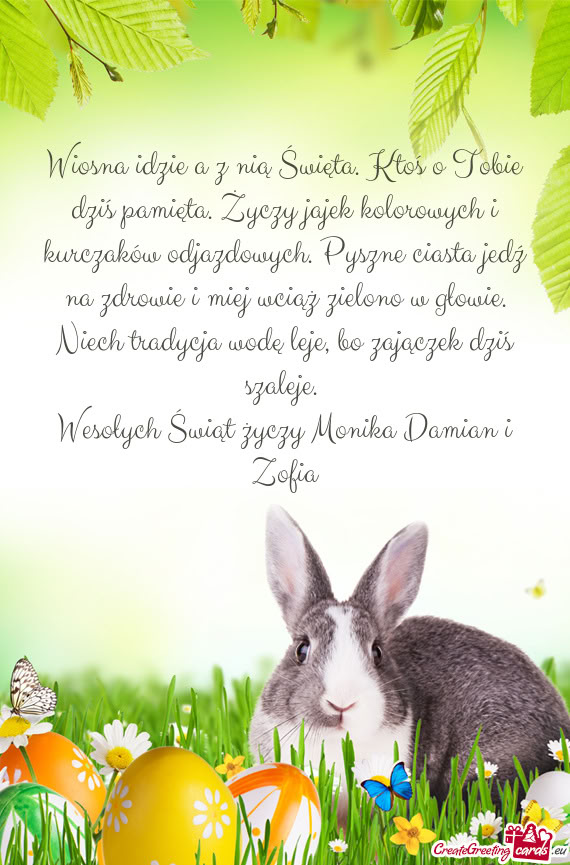 Je, bo zajączek dziś szaleje