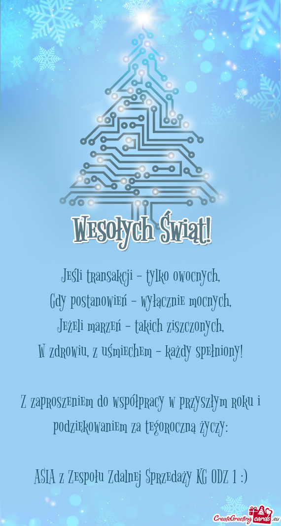 Jeśli transakcji - tylko owocnych