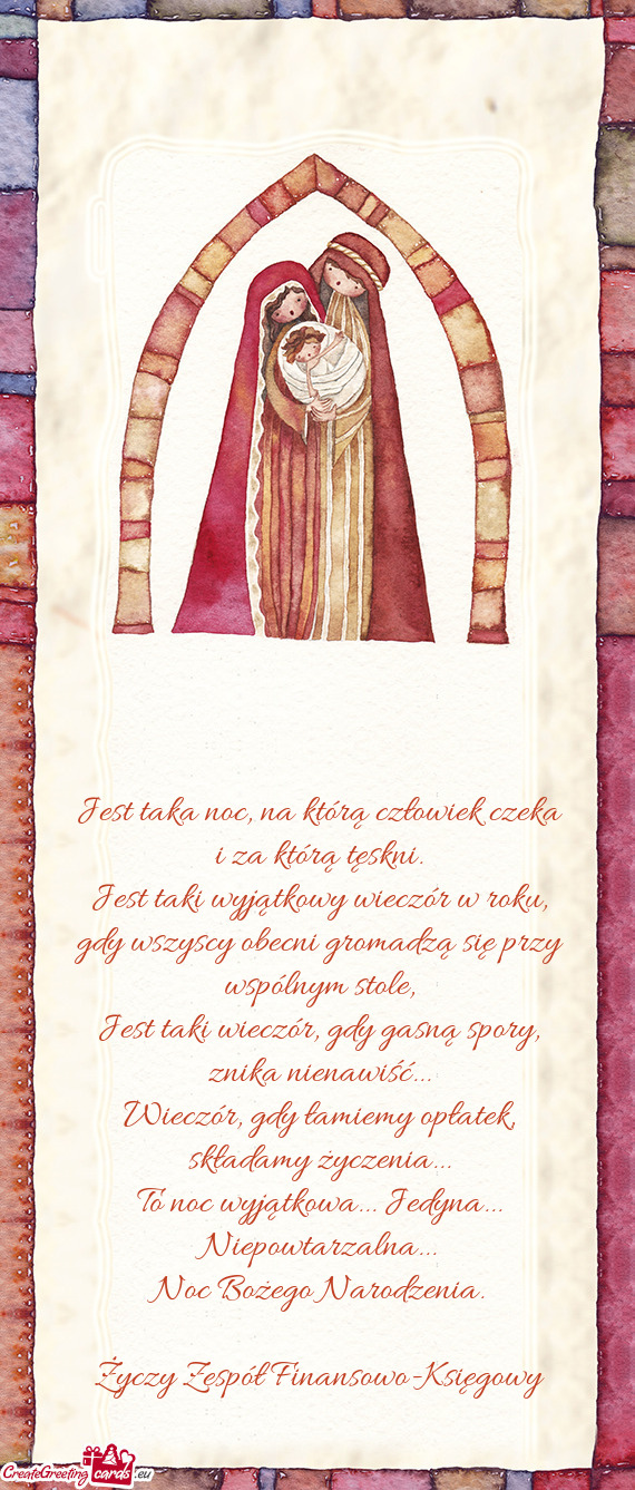 Jest taka noc, na którą człowiek czeka i za którą tęskni.  Jest taki