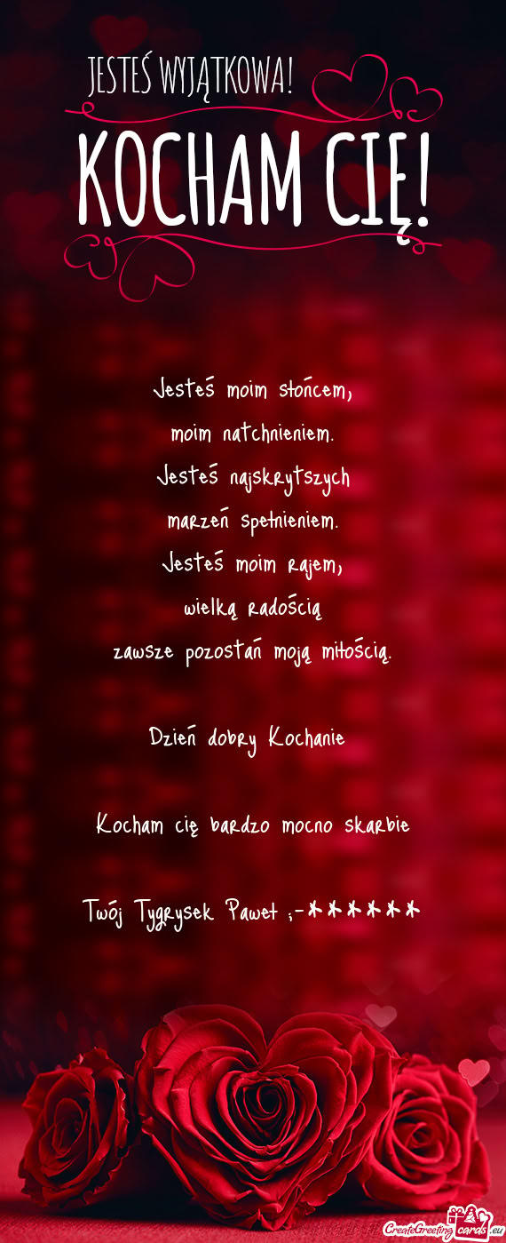 Jesteś moim rajem