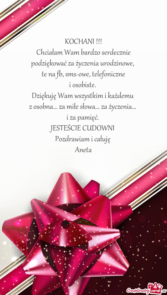 JESTEŚCIE CUDOWNI