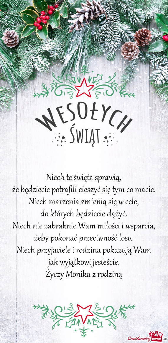 Jesteście. Życzy