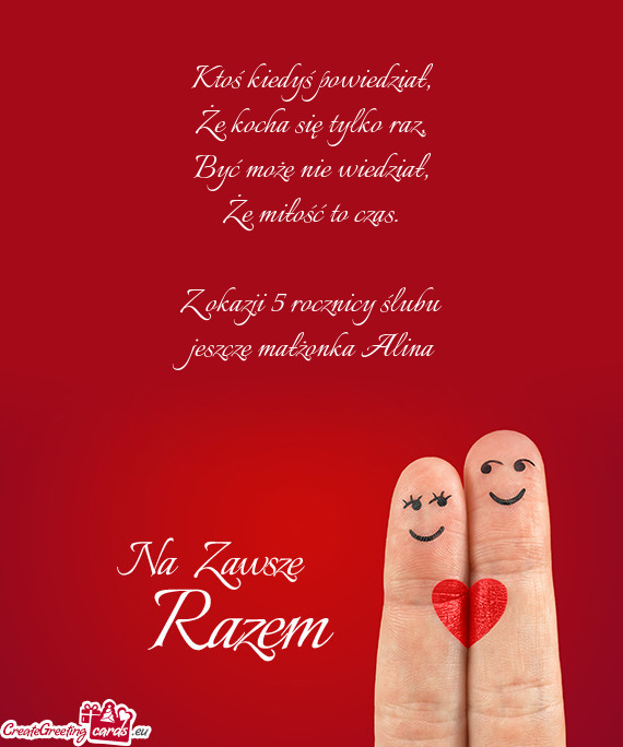 Jeszcze małżonka Alina