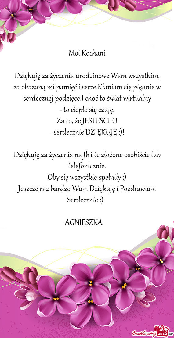 Jeszcze raz bardzo Wam Dziękuję i Pozdrawiam Serdecznie :)🥳