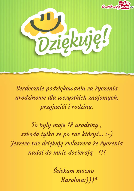 Jeszcze raz dziękuję zwłaszcza że życzenia nadal do mnie docierają💖