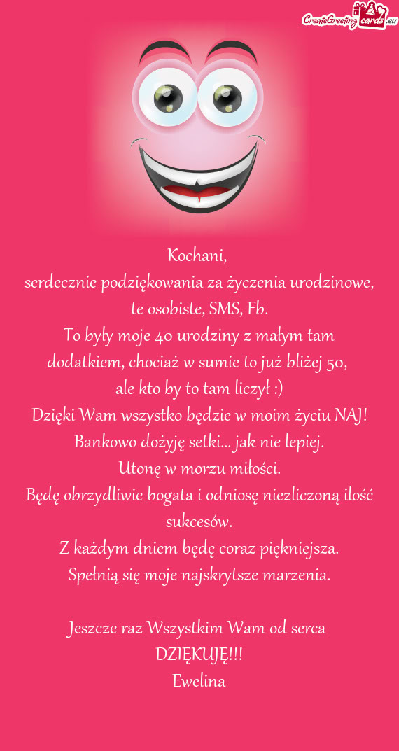 Jeszcze raz Wszystkim Wam od serca