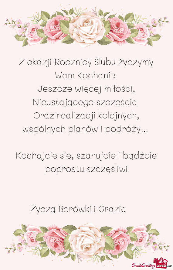 Jeszcze więcej miłości, Nieustającego szczęścia