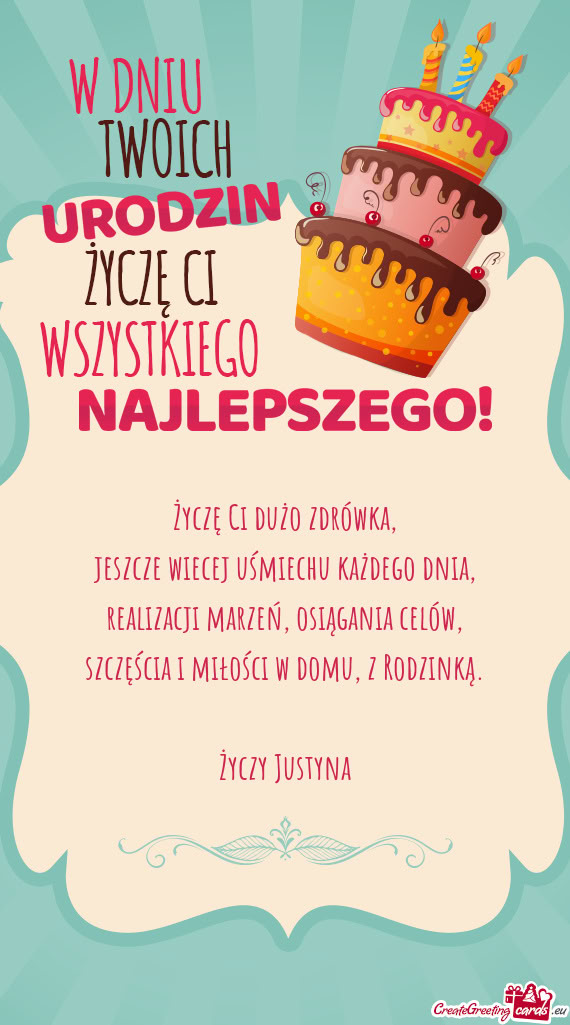 Jeszcze wiecej uśmiechu każdego dnia, realizacji marzeń, osiągania celów
