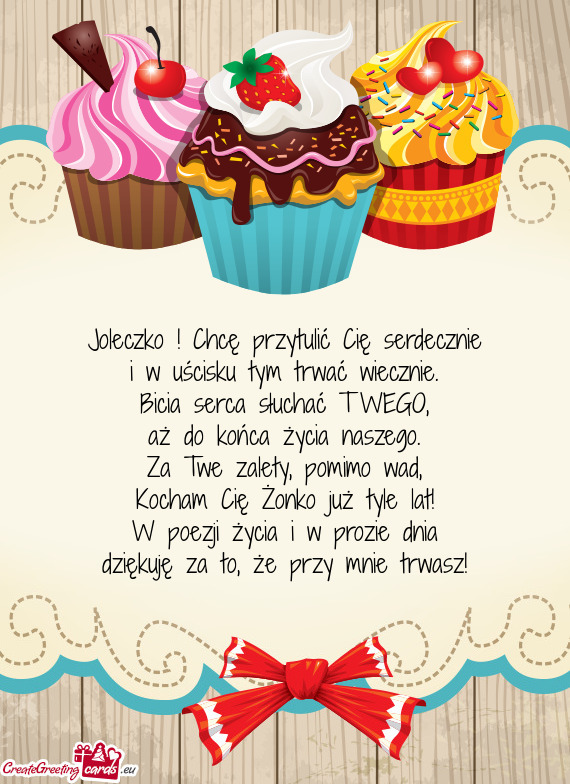 Joleczko ! Chcę przytulić Cię serdecznie