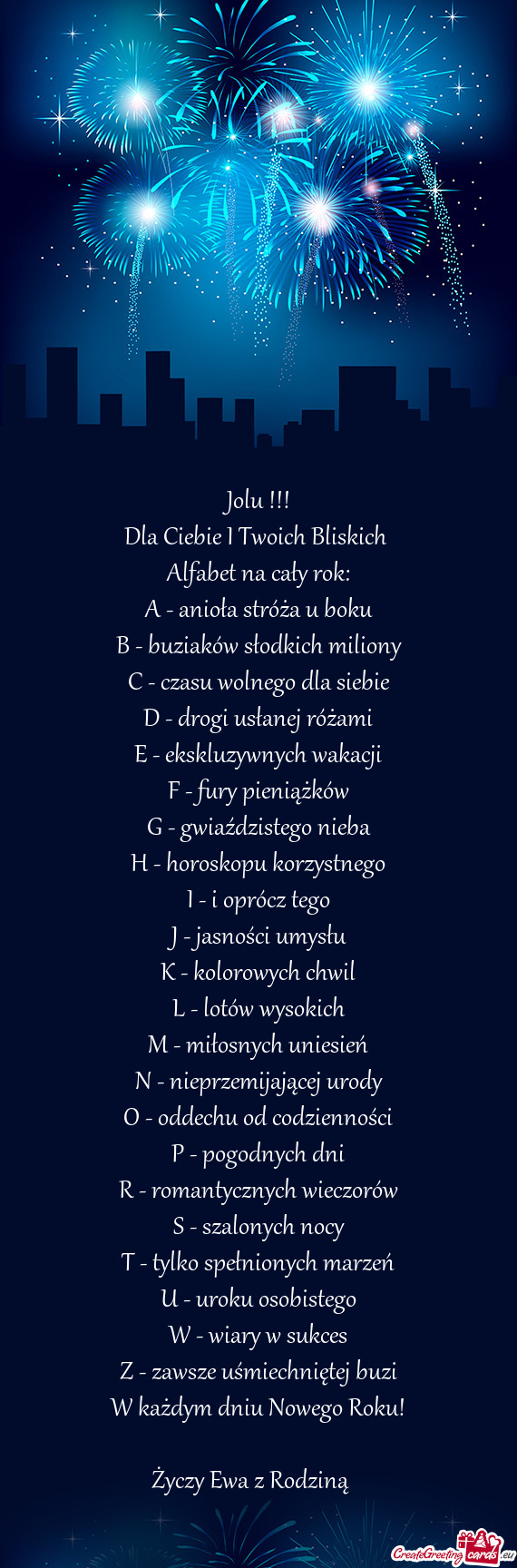 Jolu !!! Dla Ciebie I Twoich Bliskich Alfabet na cały rok