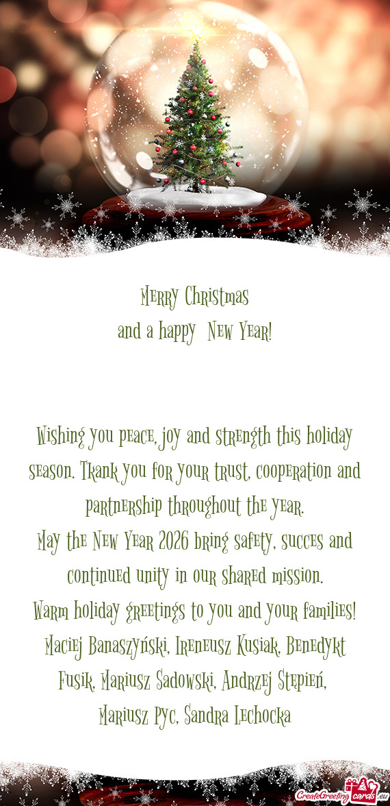 Joy and strength this holiday season