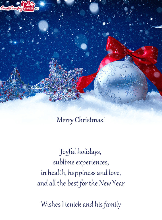 Joyful holidays