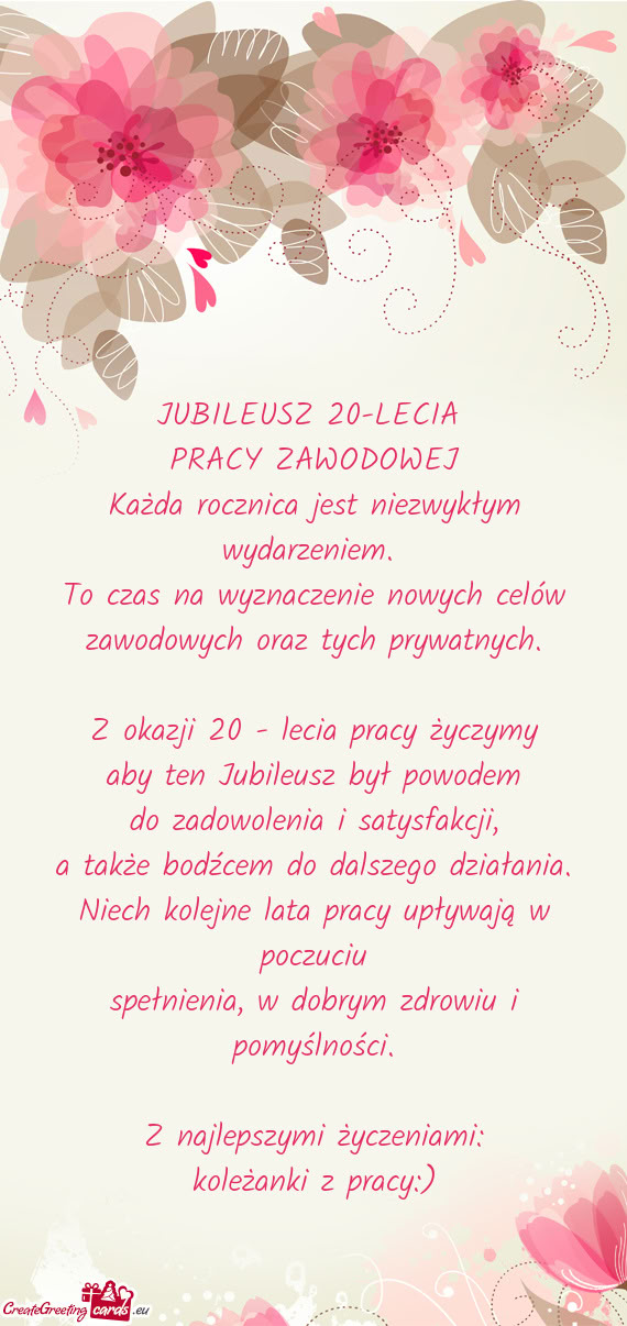 JUBILEUSZ 20-LECIA