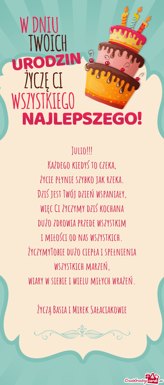 Julio!!! Każdego kiedyś to czeka