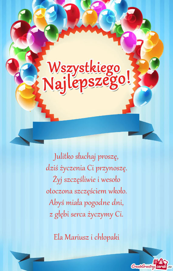 Julitko słuchaj proszę