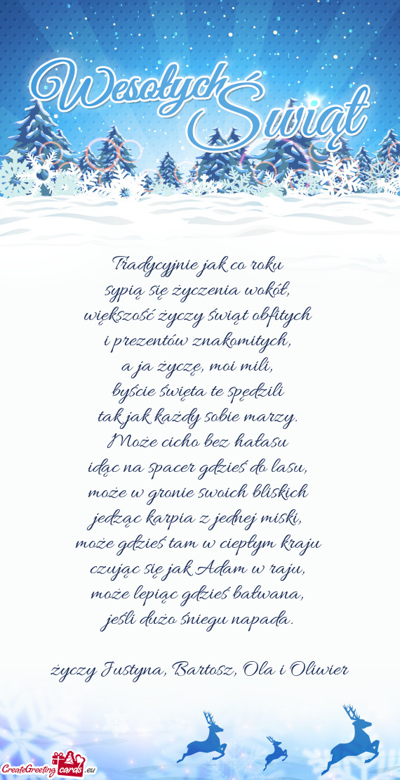 Justyna, Bartosz, Ola i Oliwier