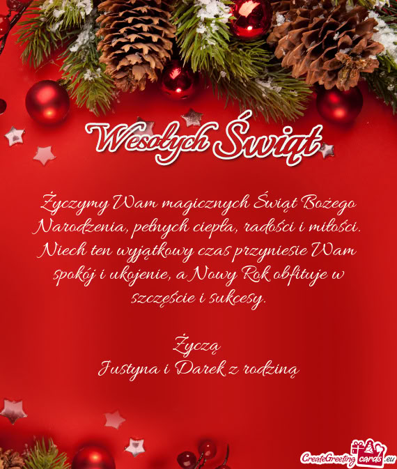 Justyna i Darek z rodziną