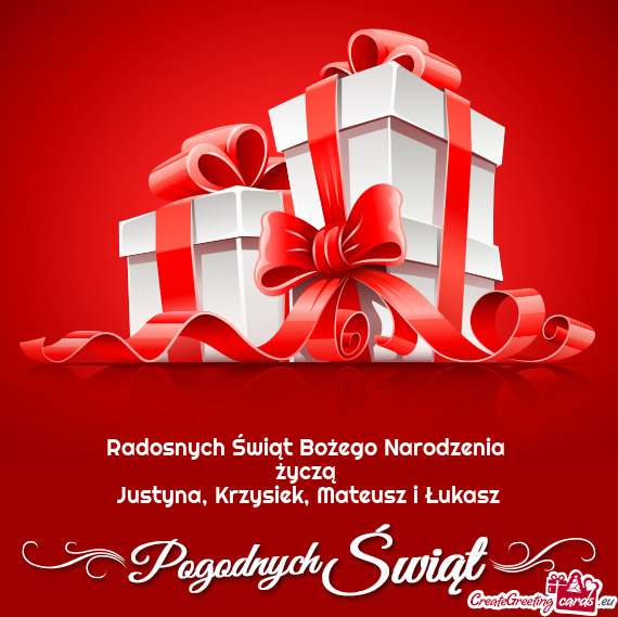 Justyna, Krzysiek, Mateusz i Łukasz