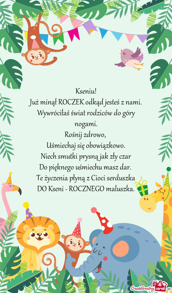 Już minął ROCZEK odkąd jesteś z nami