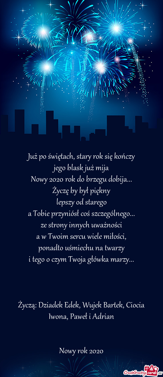 Już po świętach, stary rok się kończy