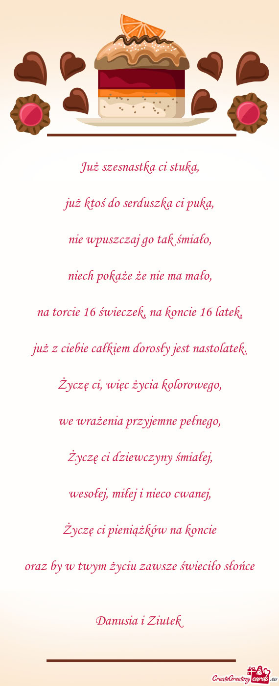 Już szesnastka ci stuka