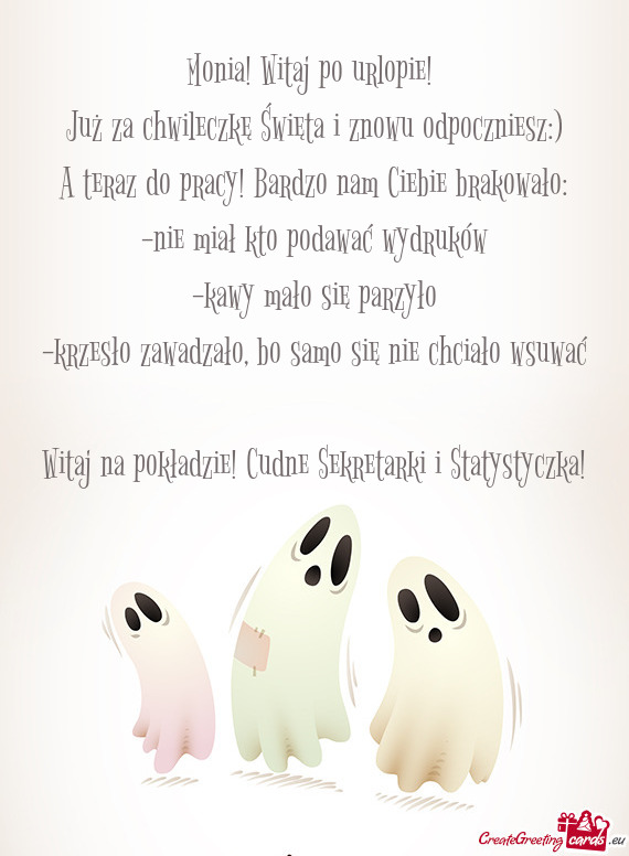 Już za chwileczkę Święta i znowu odpoczniesz:)