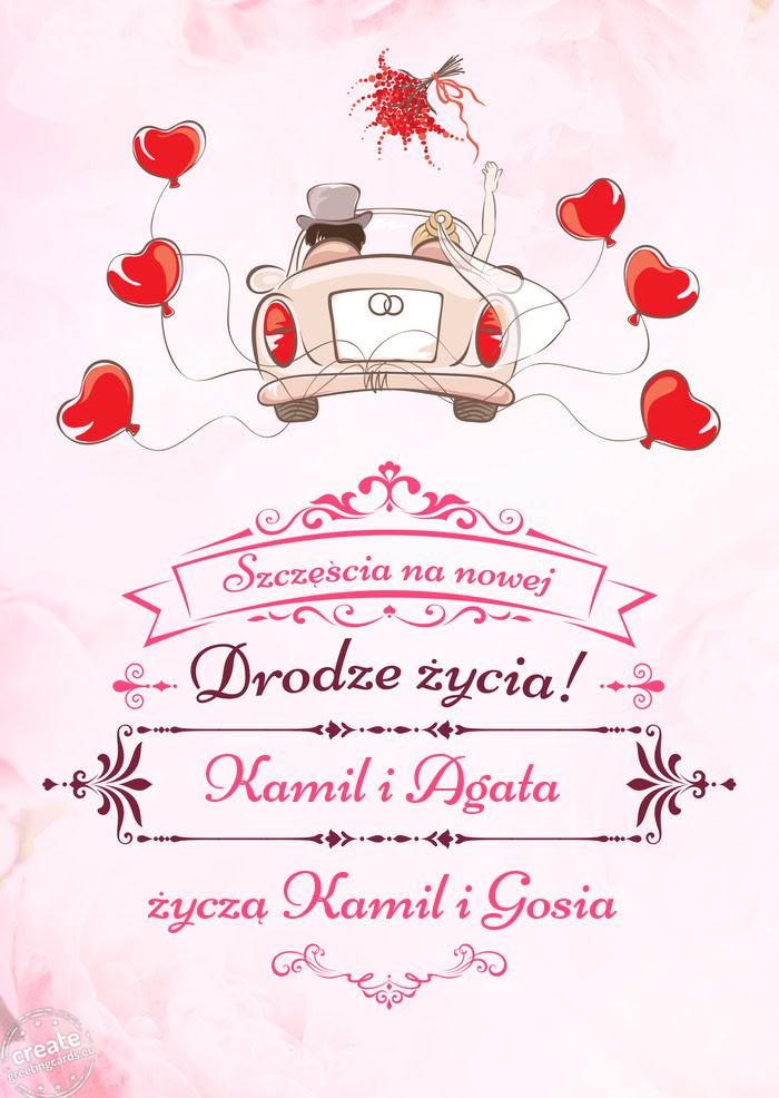 Kamil i Agata, Szczęścia na nowej drodze życia życzą Kamil i Gosia