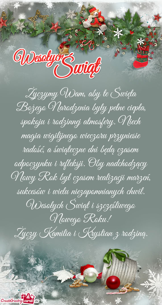 Kamilia i Krystian z rodziną