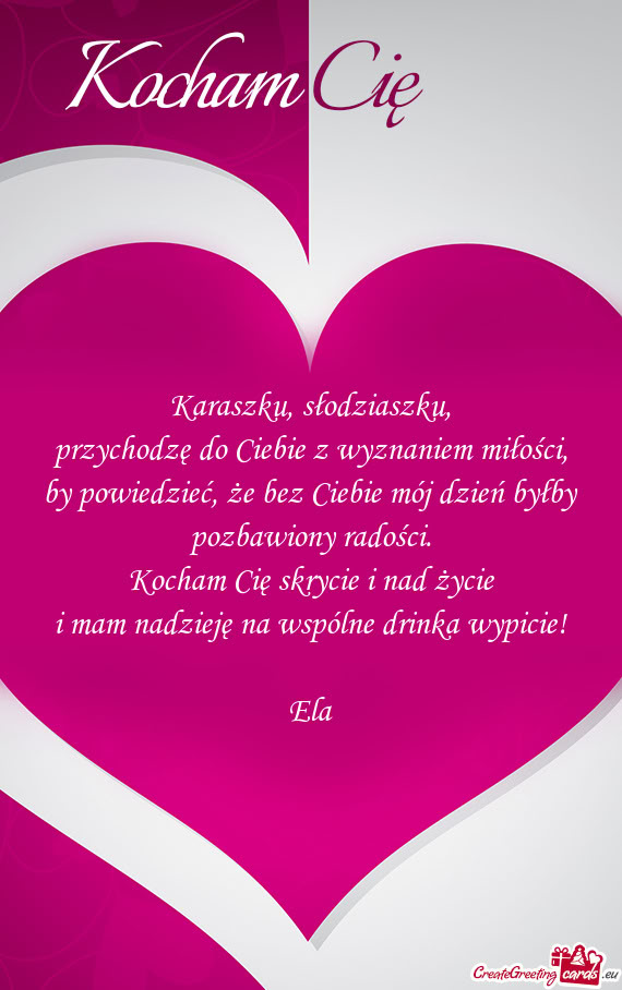 Karaszku, słodziaszku