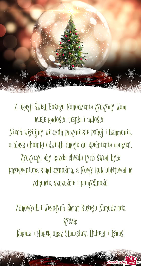 Karina i Marek oraz Stanisław, Hubert i Ignaś