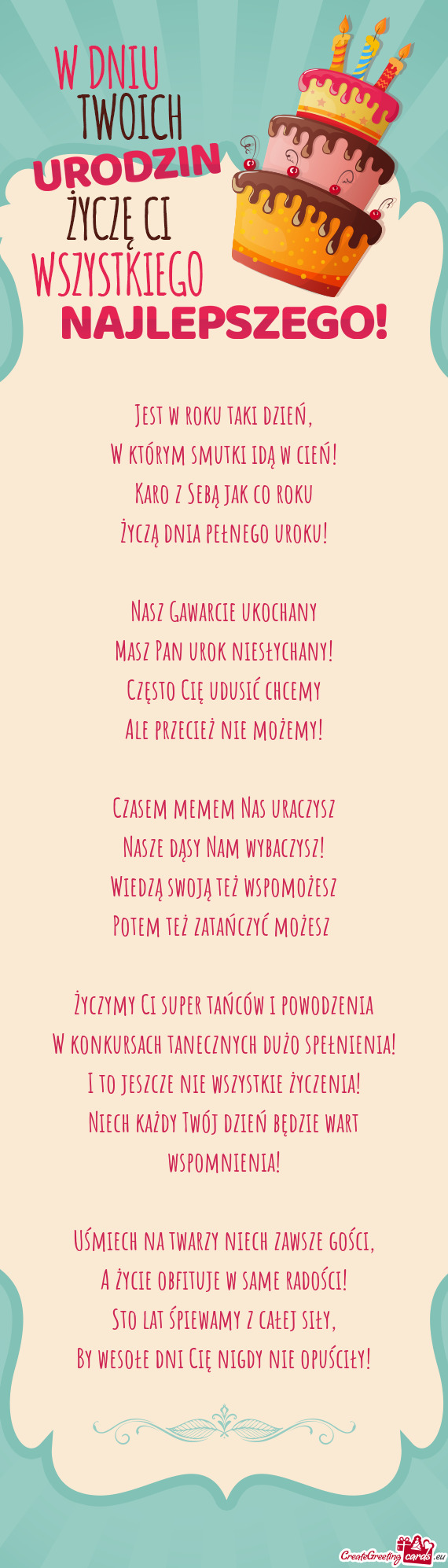 Karo z Sebą jak co roku