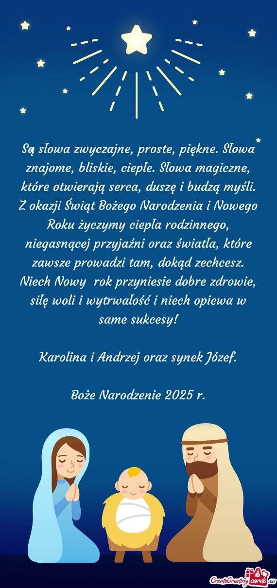 Karolina i Andrzej oraz synek Józef