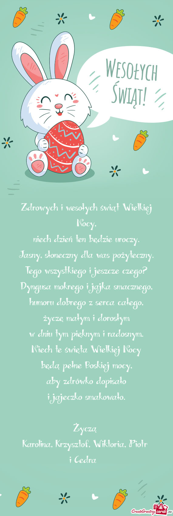 Karolina, Krzysztof, Wiktoria, Piotr