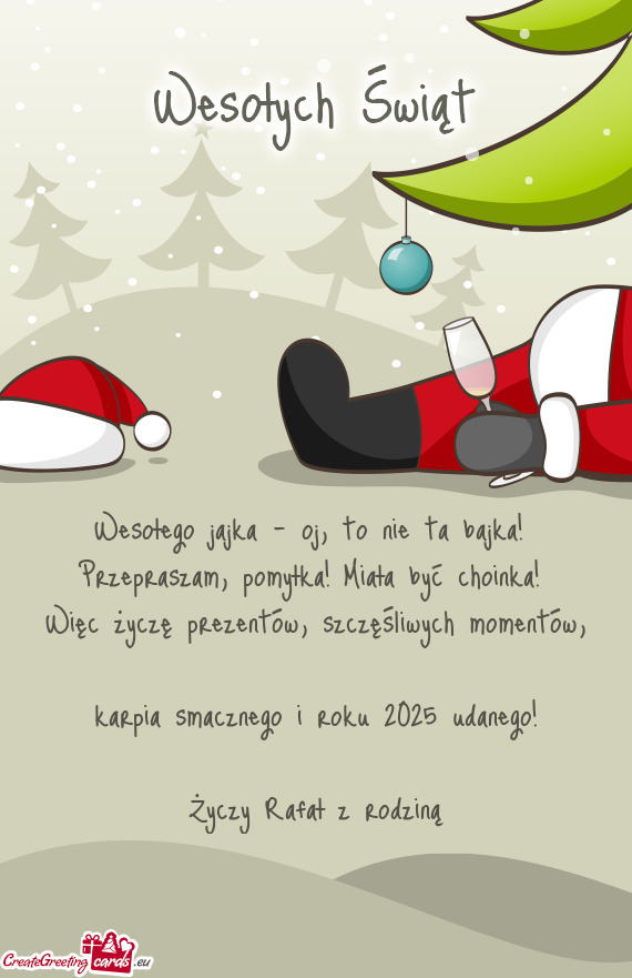 Karpia smacznego i roku 2025 udanego! Rafał z rodziną