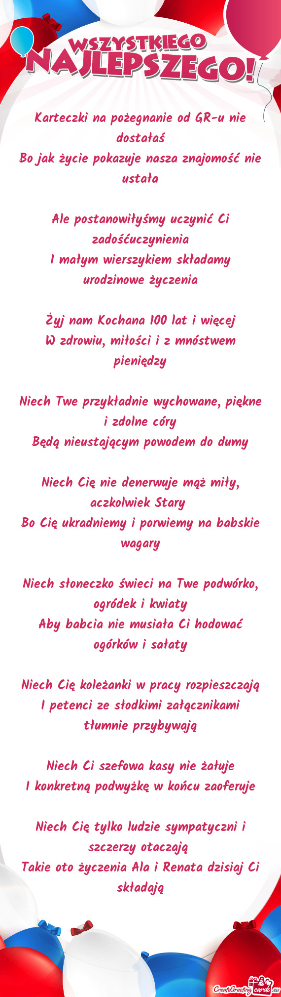 Karteczki na pożegnanie od GR-u nie dostałaś