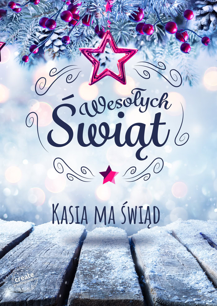 Kasia ma świąd Wesołych Świąt