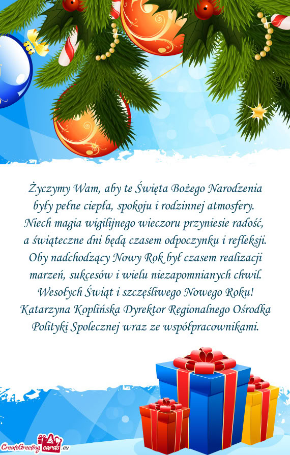 Katarzyna Koplińska Dyrektor Regionalnego Ośrodka Polityki Spolecznej wraz ze współpracownikami