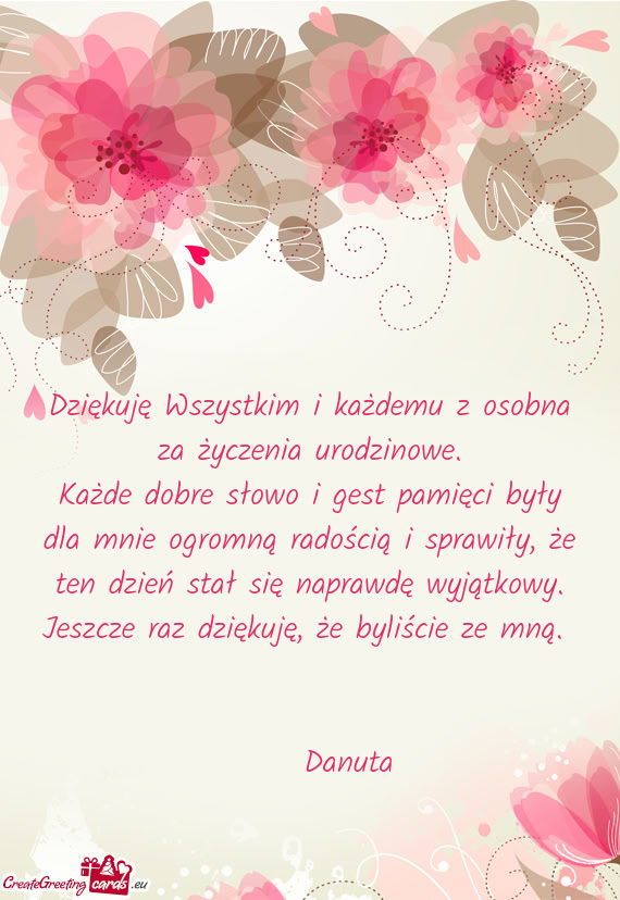 Każde dobre słowo i gest pamięci były dla mnie ogromną radością i sprawiły, że ten dzień s