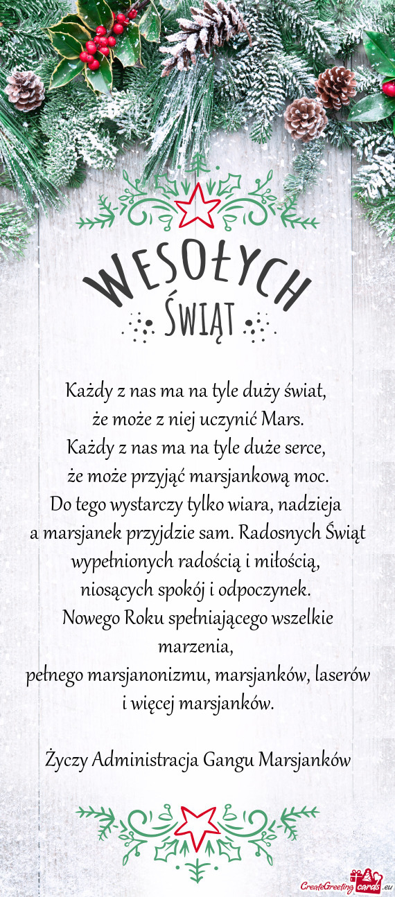 Każdy z nas ma na tyle duży świat