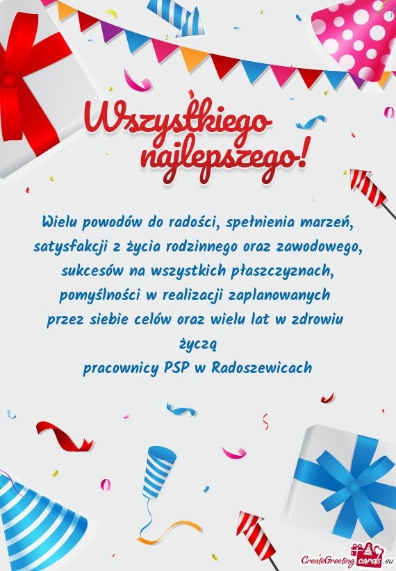 Kcesów na wszystkich płaszczyznach, pomyślności w realizacji zaplanowanych