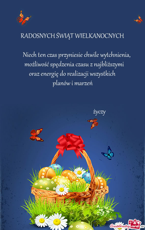 Kich planów i marzeń            życzy