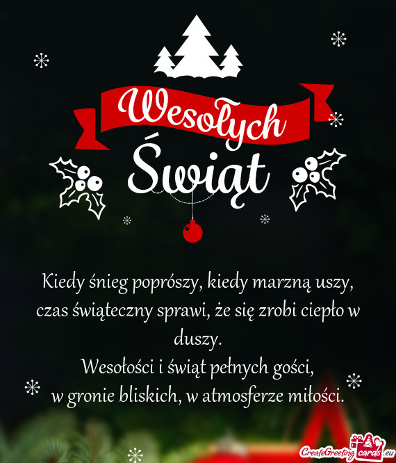 Kiedy śnieg poprószy